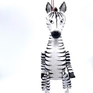 Hand Carved and Hand Painted Zebra Puppet